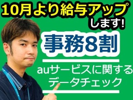 auサービスに関するデータチェック【事務8割電話2割の各種申込処理業務】の画像