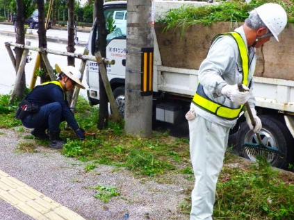 造園の軽作業スタッフ【道路沿いの草刈り補助やゴミ拾いなど】の画像