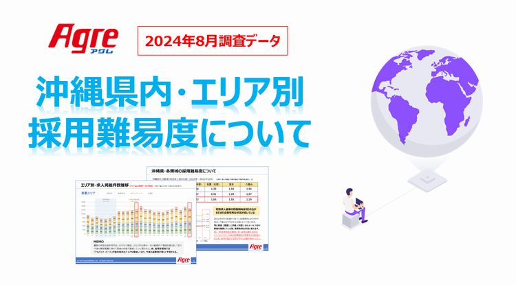 沖縄県内・エリア別にみる採用難易度について